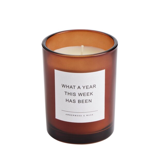 Argos Home Singlewick Candle - Amberwood and musk - image 1