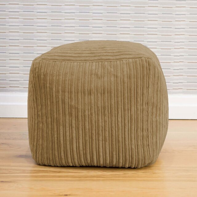 rucomfy Jumbo Cord Cube Bean Bag - Caramel - image 1