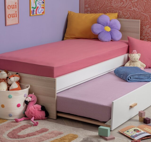 Habitat Kids Enchanted Pink 2 Pack Fitted Sheet - Toddler - image 1