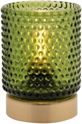 Hestia Metal LED Cordless Portable Table Lamp - Gold & Green
