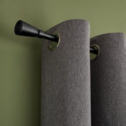 Argos Home Extendable Metal Trumpet Matte Black Curtain Pole - 165 - 300cm - thumbnail 2