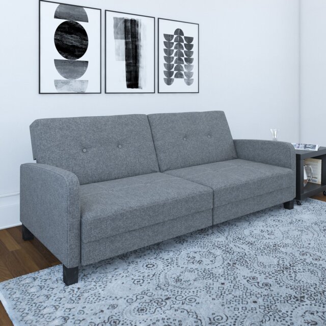 Dorel Boston Fabric Sofa Bed - Grey - image 1