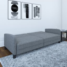 Dorel Boston Fabric Sofa Bed - Grey - thumbnail 2