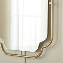Habitat Gold Art Deco Wavy Wall Mirror - 85x65cm - thumbnail 2