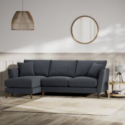 Habitat Lomond Left Hand Corner Sofa - Charcoal - Dark Leg - thumbnail 2