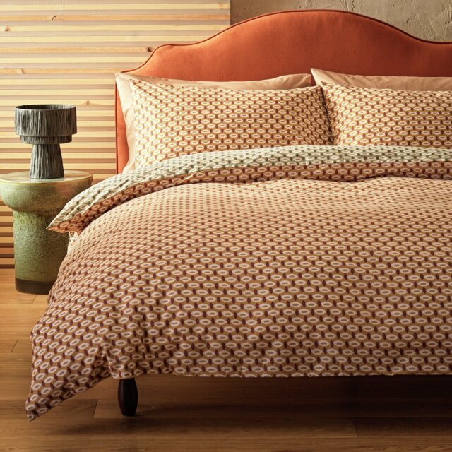 Habitat Oval Mini Print Orange Bedding Set - Double - image 1
