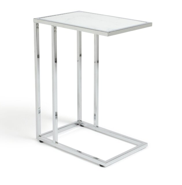 Argos Home Boutique C Shaped Table - Marble Effect - image 1