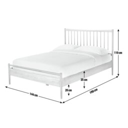 Habitat Chiltern Spindle Double Wooden Bed Frame - Oak - thumbnail 2