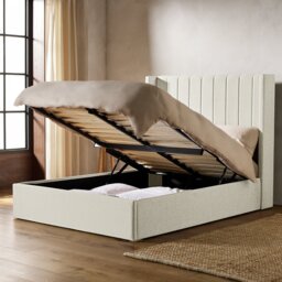 Habitat Kempley Double End Lift Ottoman Bed - Cream - thumbnail 2