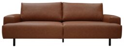 Habitat Julien Faux Leather 3 Seater Sofa - Tan - thumbnail 1