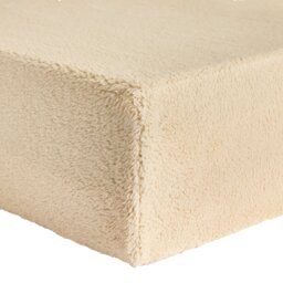 Argos Home Fleece Plain Cream Fitted Sheet - Double