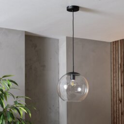 Habitat Coleman Metal Pendant Light - Matte Black - thumbnail 2