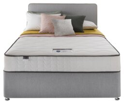 Silentnight Comfort Small Double 2 Drawer Divan Bed - Grey - thumbnail 2