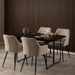Furniture To Go Darlington Ext 4 Seater Dining Table - Black - thumbnail 1