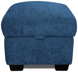 Argos Home Taylor Fabric Storage Footstool - Blue - thumbnail 1