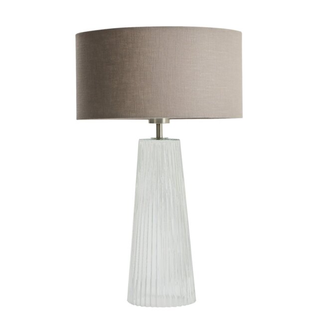 Habitat Le Marais XL Ribbed Glass Table Lamp Base Only-Clear - image 1