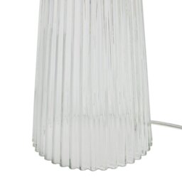 Habitat Le Marais XL Ribbed Glass Table Lamp Base Only-Clear - thumbnail 2