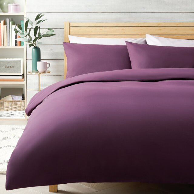 Habitat Cotton Rich 180 TC Grape Bedding Set - Double - image 1