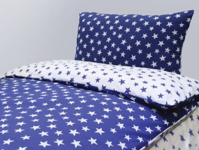 Habitat Kids Reversible Star Navy Bedding Set - Single - image 1