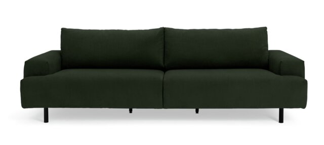Habitat Julien Fabric 4 Seater Sofa - Dark Green - image 1
