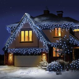 Premier Decorations White LED Christmas Icicles Lights - thumbnail 1