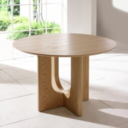 Julian Bowen Cellini 4 Seater Round Dining Table - Oak Effect - thumbnail 2