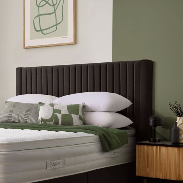 Silentnight Slumber Fabric Kingsize Headboard - Charcoal - image 1