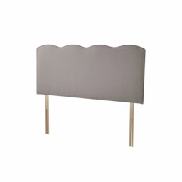 Silentnight Wave Velvet Double Headboard - Light Grey - thumbnail 2