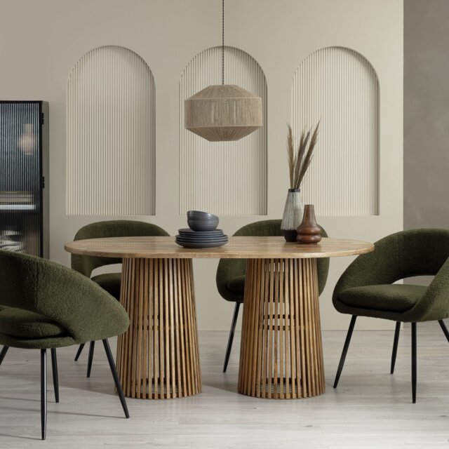 Habitat Jericho Solid Wood 6 Seater Dining Table - Natural - image 1