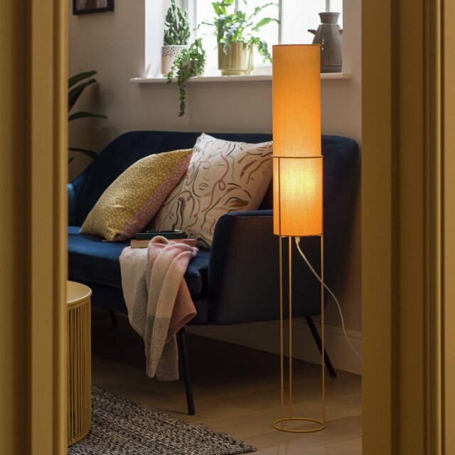 Argos Home Column Floor Lamp - Mustard - image 1