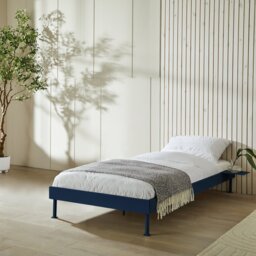Habitat Maddox Single Metal Bed Frame with Bedside - Blue - thumbnail 2