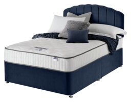 Silentnight Middleton Kingsize Memory Divan Bed - Blue - thumbnail 1
