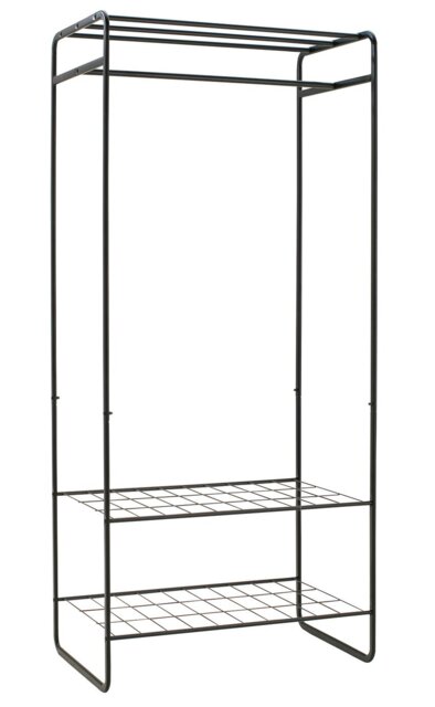 Argos Home Clothes Rail with Shelves - Black - image 1
