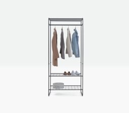 Argos Home Clothes Rail with Shelves - Black - thumbnail 2