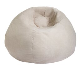 Kaikoo Ayrton Fabric Bean Bag - Stone - thumbnail 1
