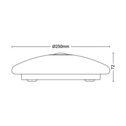 Philips Mauve PIR Sensor 6W LED Flush Ceiling Light - White - thumbnail 2