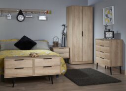 Livara Ready Assembled Bedside Table - Oak Effect - thumbnail 2