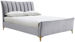 Birlea Clover Small Double Fabric Bed Frame - Grey - thumbnail 2