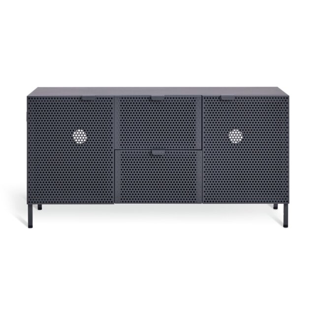 Habitat Landan 2 Drawer Low Unit Chest- Anthracite - image 1