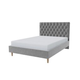 Millbrook Chester Double Fabric Bed Frame - Grey - thumbnail 2