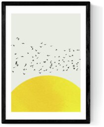 East End Prints A Thousand Birds Black Frame Art Print - A3 - thumbnail 2