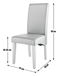 Argos Home Pair of Skirted Dining Chairs - Grey - thumbnail 2