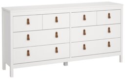 Tvilum Madrid 8 Drawer Chest - White