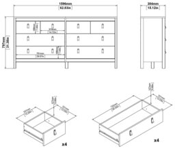 Tvilum Madrid 8 Drawer Chest - White - thumbnail 2