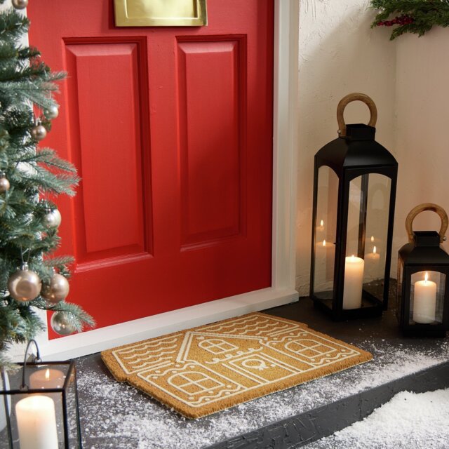 Habitat Gingerbread House Christmas Doormat - image 1