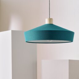 Habitat Green Fabric and Wood Effect Easy Fit Lampshade-43cm - thumbnail 1
