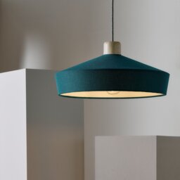 Habitat Green Fabric and Wood Effect Easy Fit Lampshade-43cm - thumbnail 2