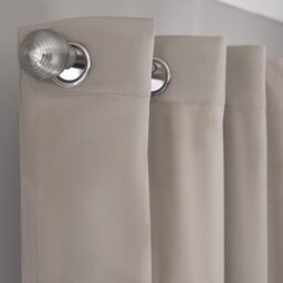 Habitat Dimout Velvet Eyelet Curtains - Champagne - 229x229cm