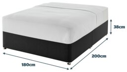 Silentnight Superking Divan Bed Base - Charcoal - thumbnail 2
