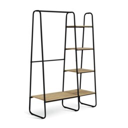 Argos Home Ryan Clothes Rail with Shelves - Black - thumbnail 2